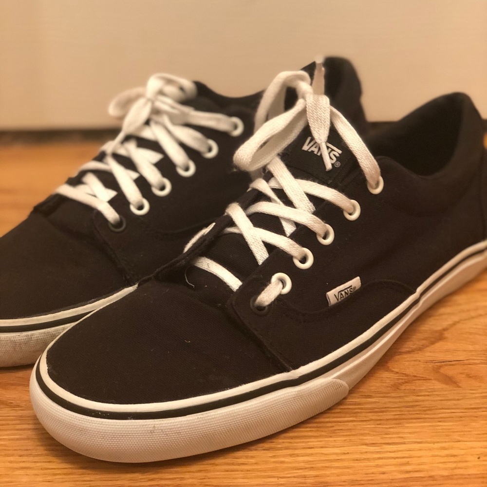 Men’s Classic Black Vans - Size 12